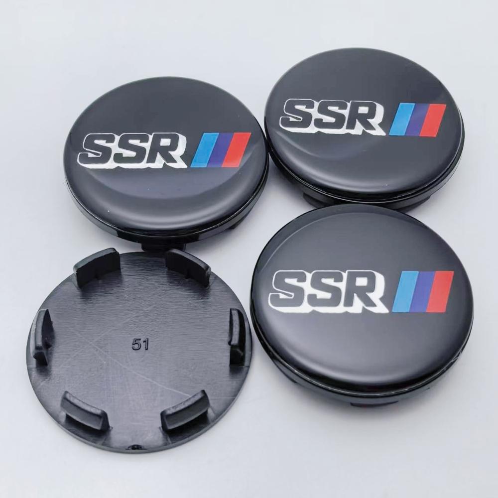 

4pcs 51mm 46mm SSR Logo Emblem Badge Car Wheel Center Caps Wheel hubcaps Rim Hub Center Dust Cover Replace Car Accessories SSR Badge&4pcs Wheel Caps