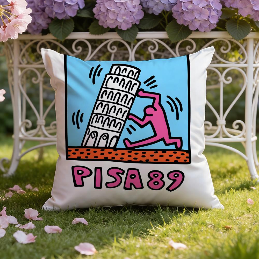 Modern Pop Art Street Graffiti Cushion Cover Home & Car Dual-Scene Pillow Cover: Reversible for Premium Comfort