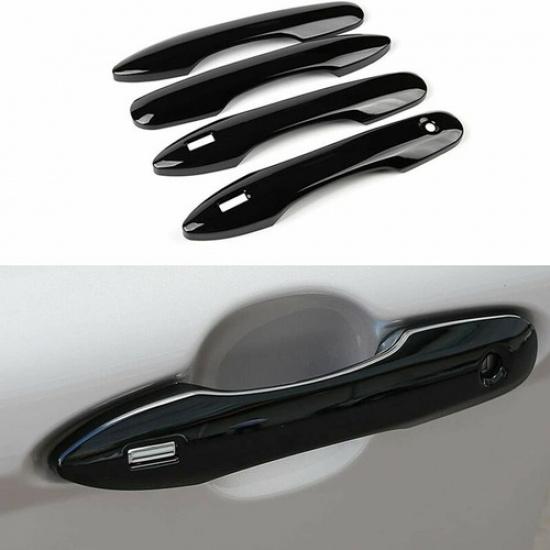 Glossy Black Outer Door Handle Cover Trim For Toyota bZ4X Avalon 2019-2022 Prius