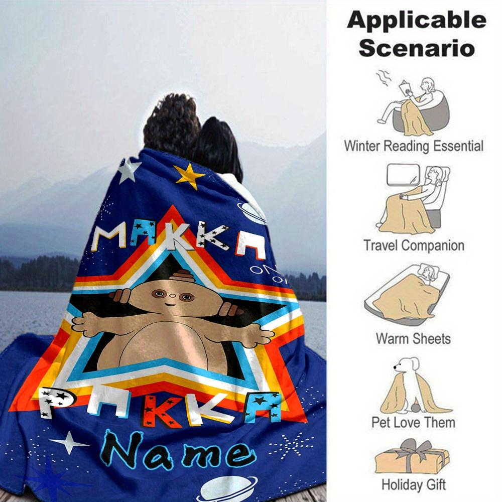 Iggle Piggle Star Universe Cartoon Print Blanket Personalized Name Soft Lightweight Versatile Suitable For Sofa Bed Picnic Office Car Travel Machine