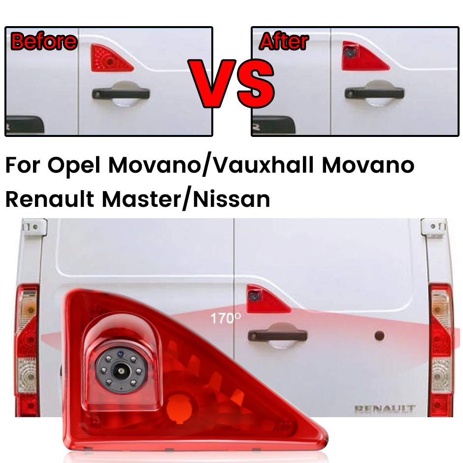 CCD AHD 1080P Car Roof Top Mount Brake Light Rear View Backup Camera For Renault Master Nissan NV400 Opel Movano Van 2010-2016