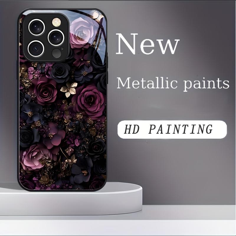 Glass Phone Case Metal Mesh Design for iPhone 17 Air 16 Pro 15 PM 14 13 12 mobile protection cover fashion Soft Edge & Hard Case