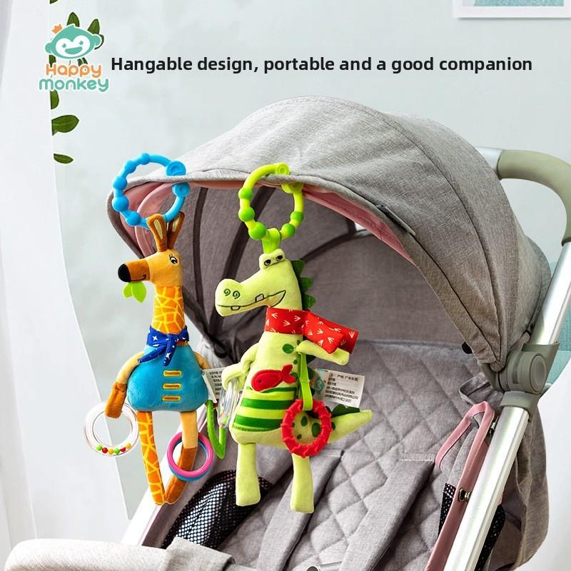 Hirsche Zebras Krokodile Babybett Hängespielzeug Plüsch Sensorische Entwicklung Geschenk für Säuglinge