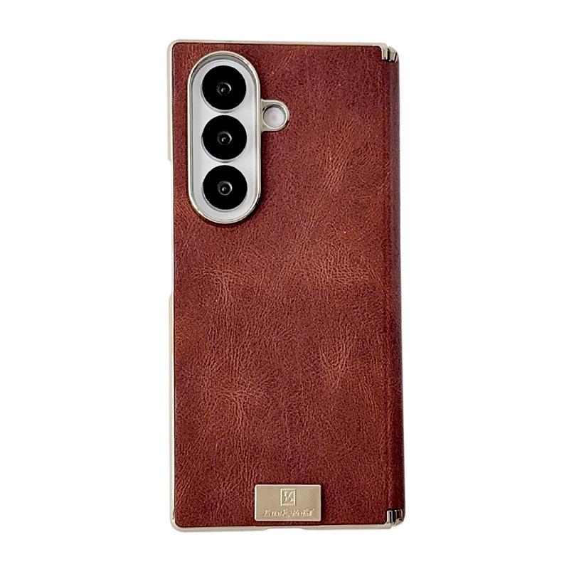 Samsung Z Fold7/6/5 Leather Drop-proof Protective Phone Case with Foldable Screen Hinge.