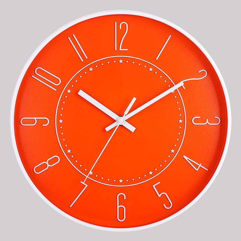 12 Inch 30CM Silent Wall Clock, Creative and Fashionable, Three-dimensional Digital Minimalist Clock for Home Living Room