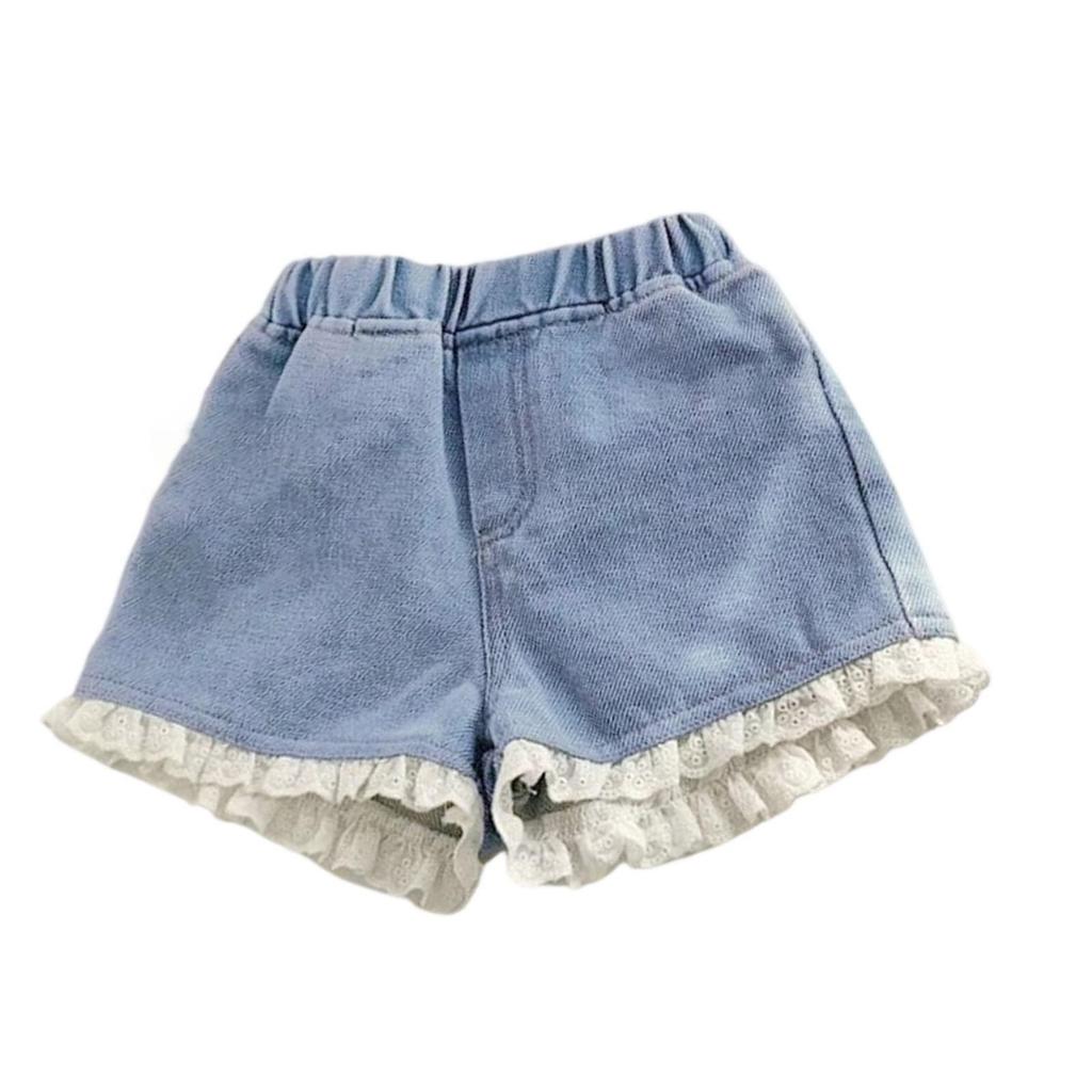 Sommer-Denimshorts für Mädchen - Leichte Stretch-High-Waist-Casual-Shorts