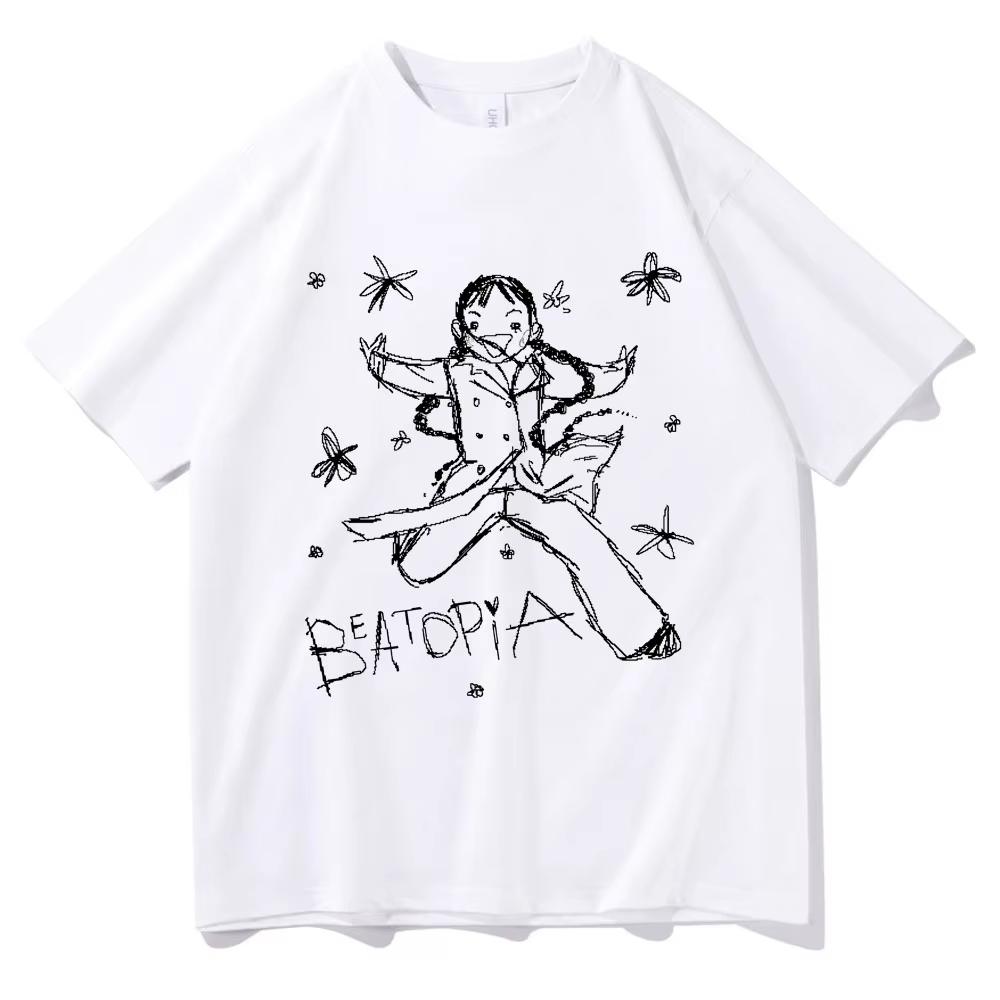 Singer Beabadoobee Beatopia Album Tshirt Fashion Oversized Streetwear Summer Male Vintage T-shirt Unisex Pure Cotton T Shirts S разноцветный