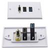 DOONJIEY USB+HDMI-compatible+VGA Ports Full High Clarity 1080P Audio Video Wall Plate Panel Faceplate