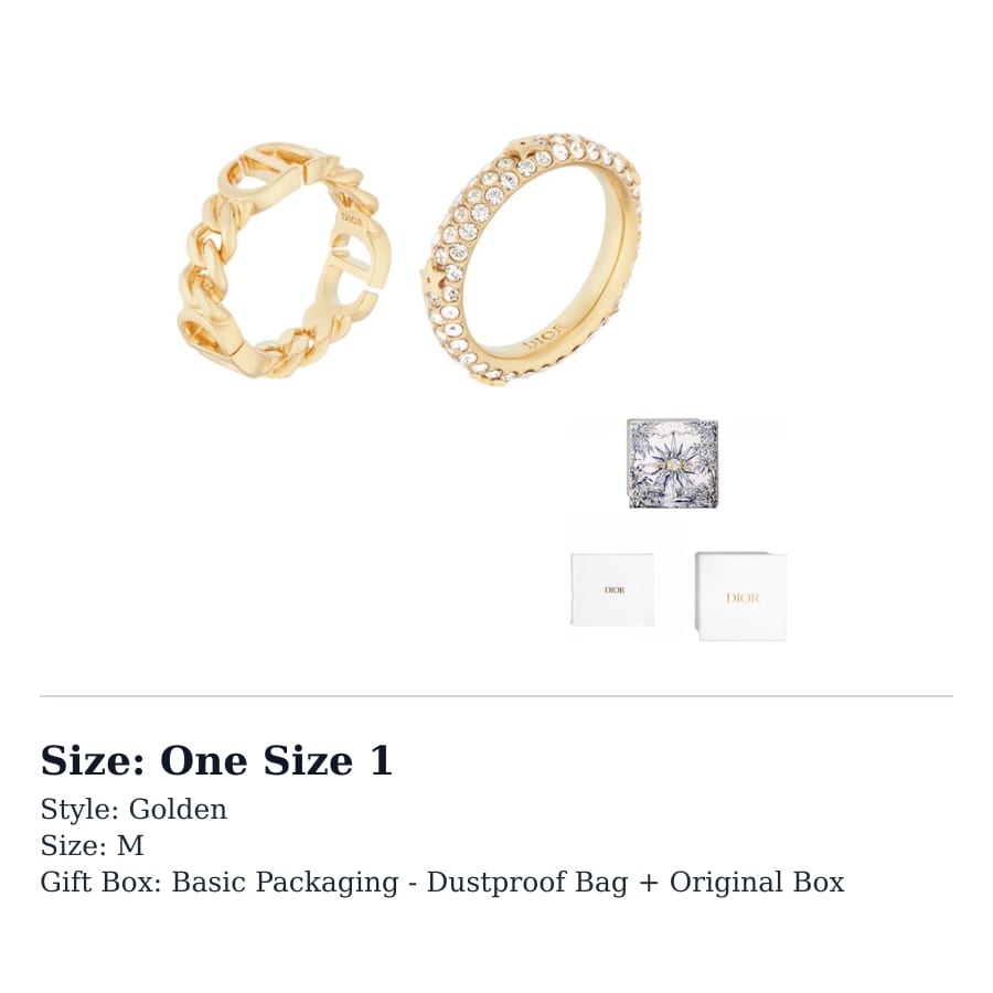 DIOR Rings Women`s R1287WOMCY-D301-TM One Size