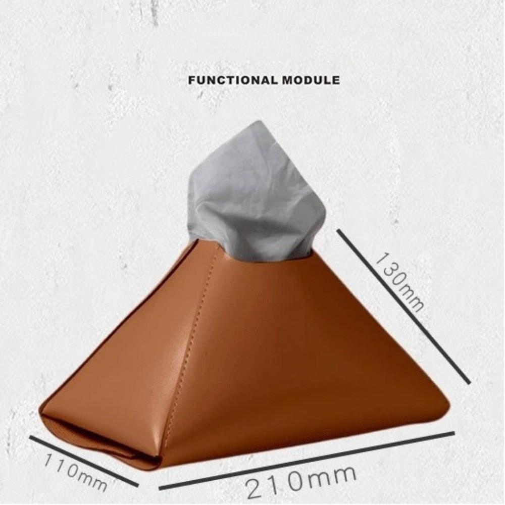 PU Leather Paper Towel Holder Solid Color Pull-Out Paper Towel Holder Box Home