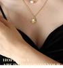 European Double-Layer Freshwater Pearl Pendant Necklace for Women, Gold-Plated Clavicle Design, P831