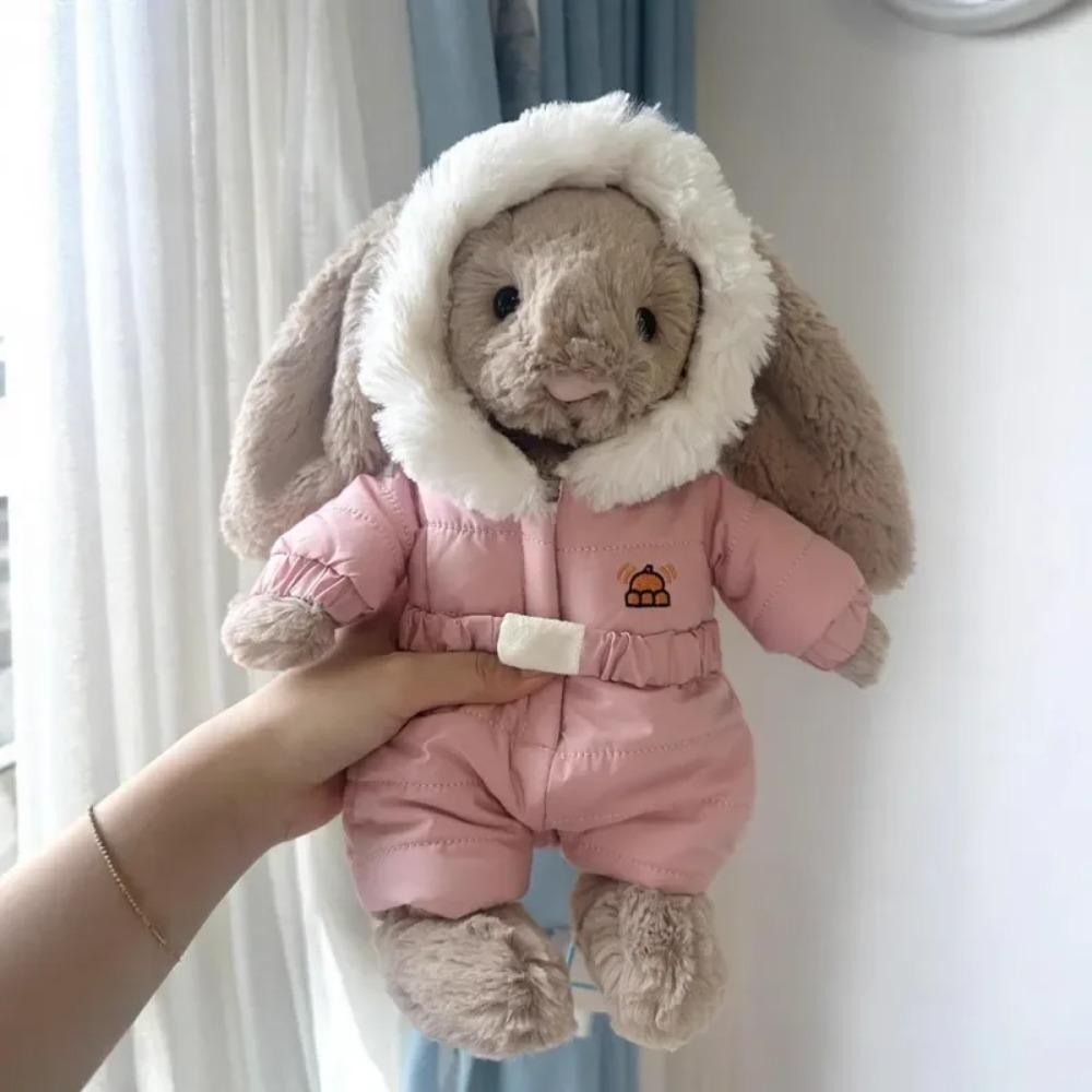 Schattige Ski Outfit Konijn Pluche, 2025 Kerst Nieuwe Aankomst Verzamelaarsobject, Perfect Feestelijk Verrassingscadeau