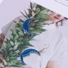 Korean Style Blue Moon Drip Oil Alloy Earrings