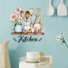 1pc Creative Kitchen Utensil Pattern Self-Adhesive Wall Sticker PVC Waterproof Home Decor Art for Kitchen Dining Room Decoration
