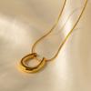 Titanium Steel Geometric U Necklace Women Light Luxury Niche Design Simple Clavicle Chain