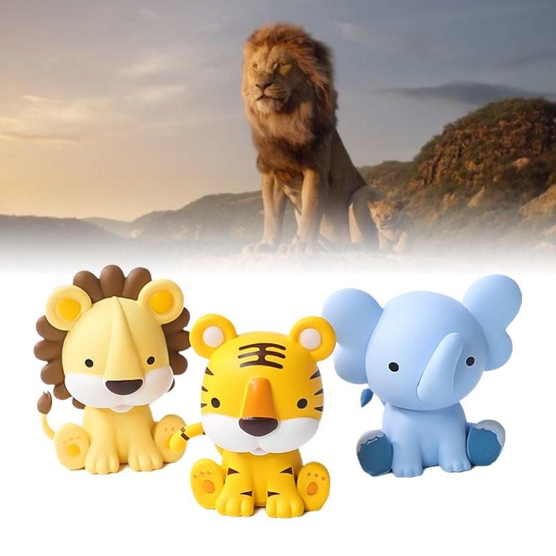 Lion Tiger Elephant Pvc Toy Doll Birthday Cake Decoration Moldel Children Gift