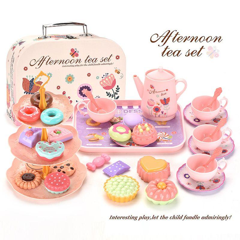 

Artificial Kids Play House Girl Toy Afternoon Tea Dessert Party Dessert Cake Coffee Tea Break Mini Tea Set Tea Break Afternoon Tea [Satchel gift box] M8061