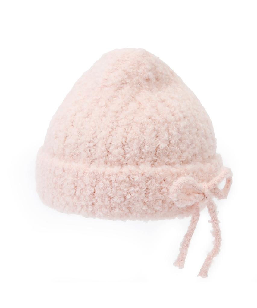 Eondeokeonteulolseutyudio Winter Ribbon Boucle Beanie Ribbon Beanie / Mohair Boucle / Pk
