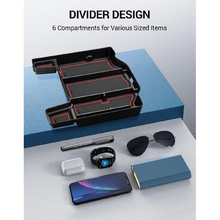 Motrobe Center Console Organizer Tray For Dodge RAM 1500 2500 3500 Armrest Storage Box Accessories 2025 2024