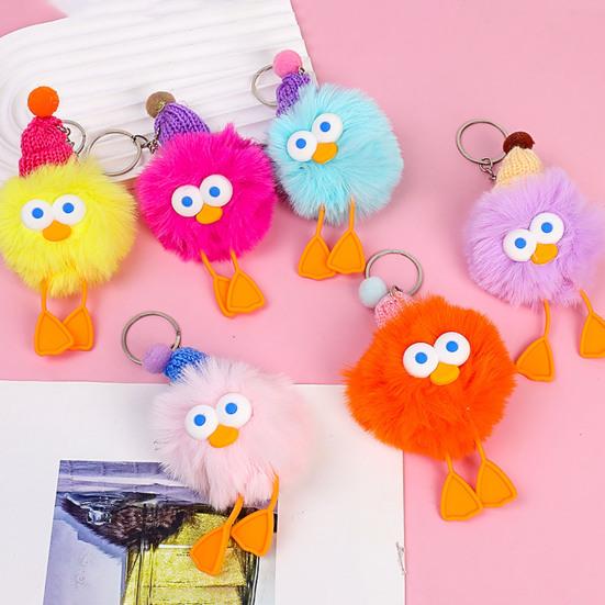 1/2Pcs Plush Doll Pendant Cartoon Eggette Shape Keychain Small Lightweight Plush Doll Bag Charm Car Home Decor