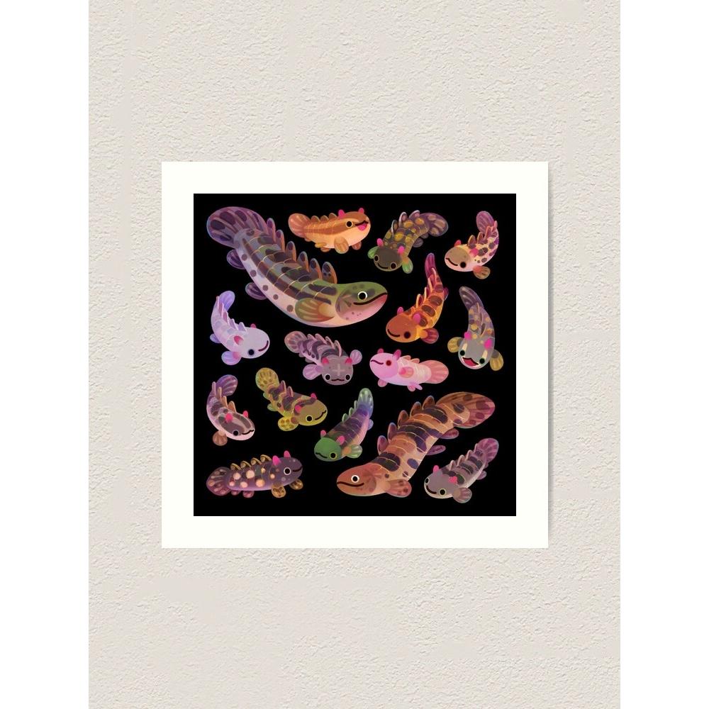 Tapestry of a dark polypterus cub 75x100