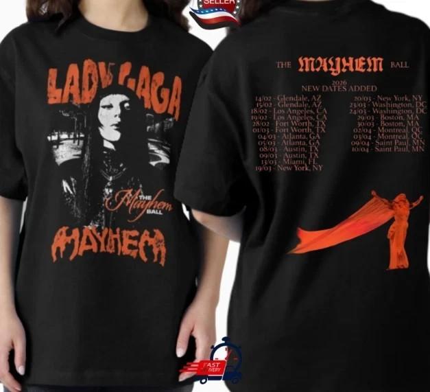 Lady Gaga The Mayhem Ball Tour 2026 US T-Shirt XXXL