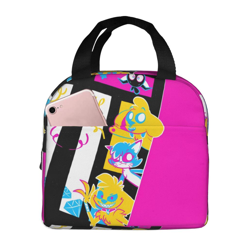 Custom M-Mikecracks Insulated Lunch Bag for Women Men Portable Cute Thermal Cooler Lunch Box School