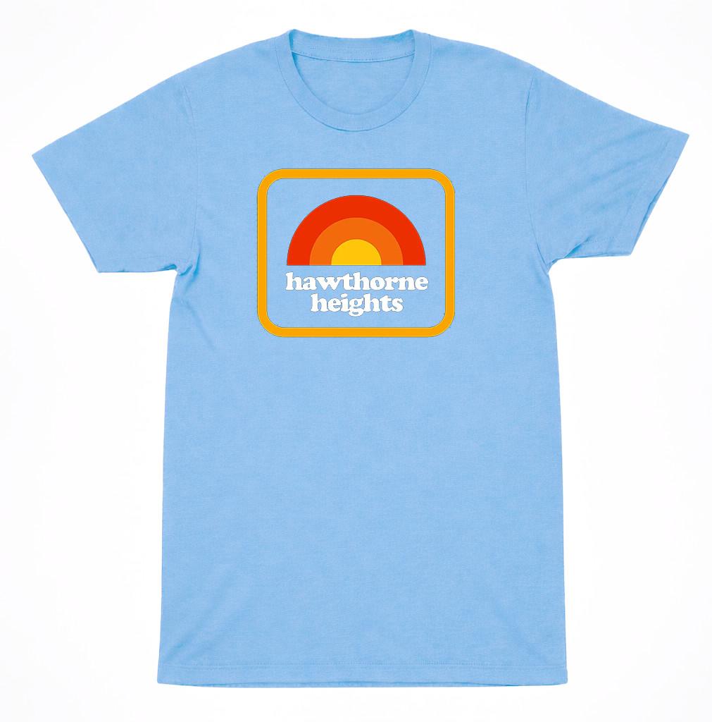 Hawthorne Heights Retro Sun Sunset T Shirt Emo Post Hardcore Band Tee S разноцветный