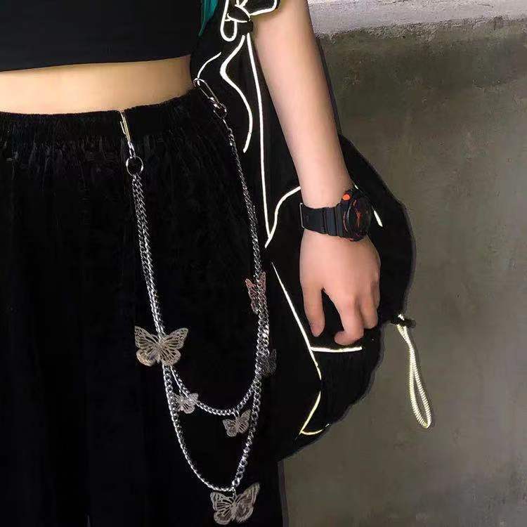 Jewelry Punk Tassel Butterfly Waist Chain Women's Personalized All-match Pants Chain Fashion Multi-layer Body Chain Pants Decoration