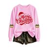 Women's Casual Christmas Letter Print Crewneck Sweatshirt for Holiday and Everyday Wear