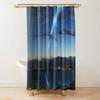 Mountain Shower Curtain Starry Night Shower Curtain Moon Shower Curtain,Lake Stars Nature Landscape Art Bathroom Curtains