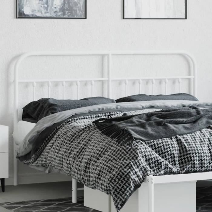 VidaXL White Metal Headboard 180 Cm 352663