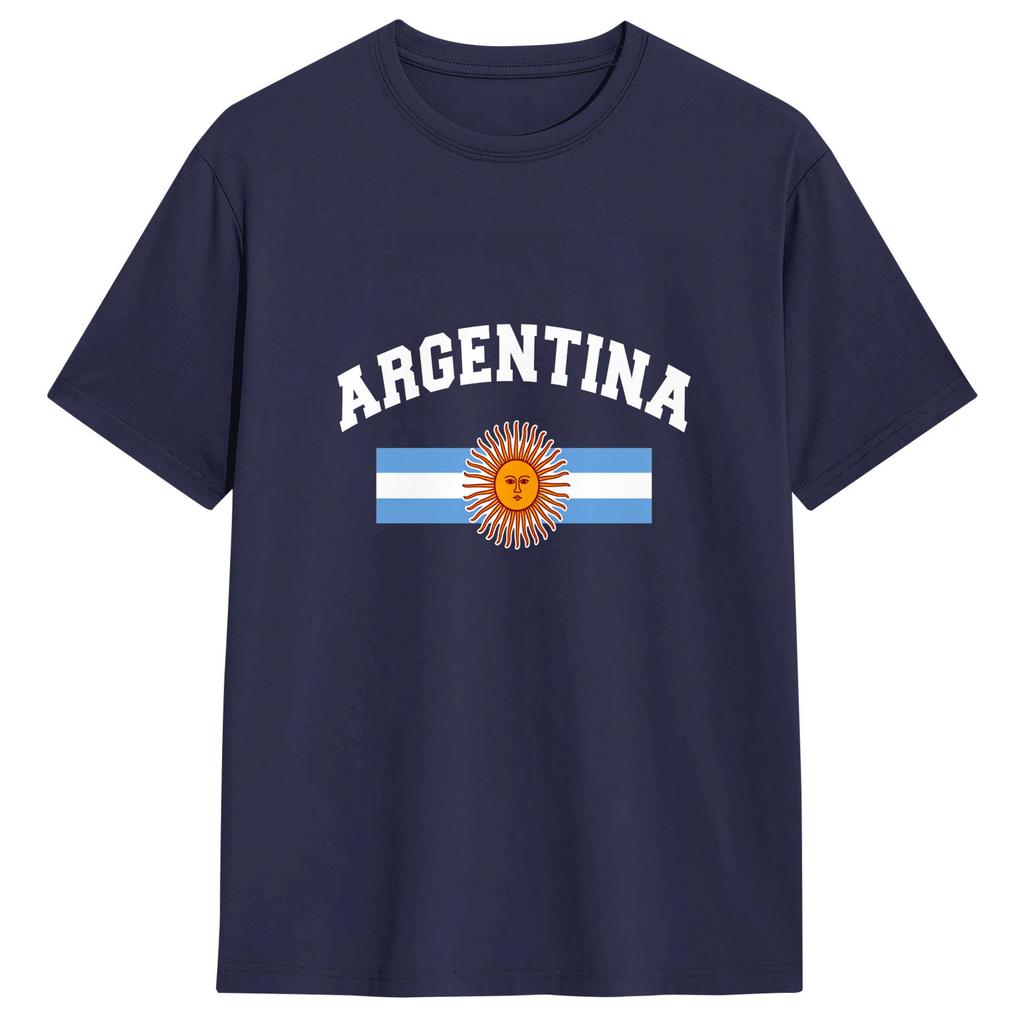 Streetwear T Shirt Summer Argentina Flag Leisure TShirts Pure Cotton Tshirt for Unisex Casual Cheap Print Short Sleeve Top Tees