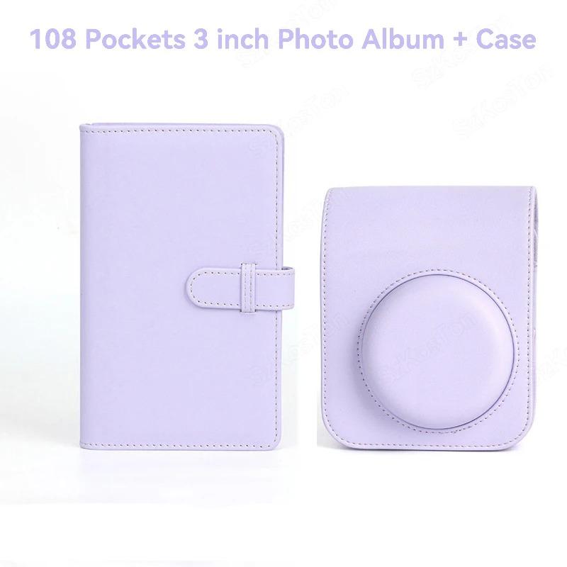 For Instax Mini 12 Camera Case PU Leather Soft Protective Case Trave Bag For Fujifilm Film Camera Bag With Shoulder Strap