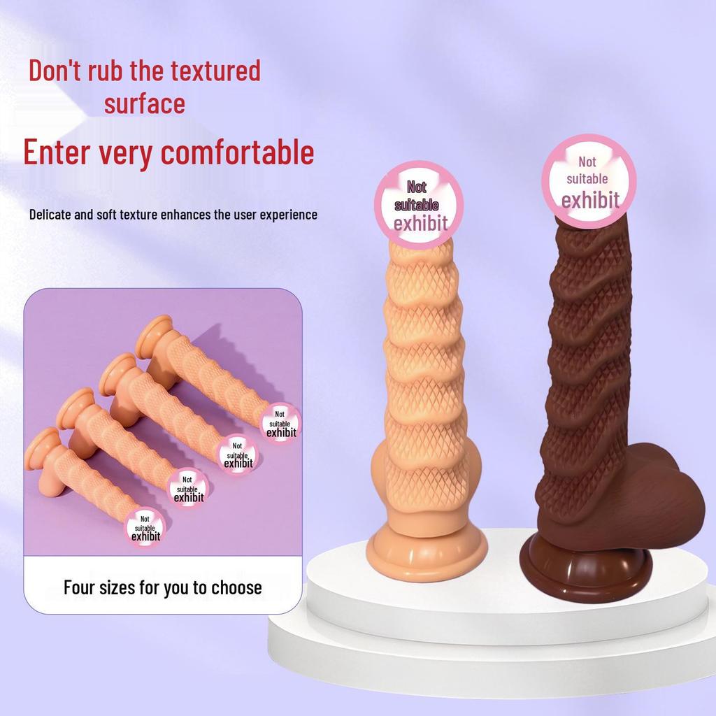 Unisex Realistic Textured Dildo and Anal Plug for Adult Massage and Sensual Exploration.