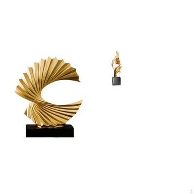 Wave Abstract Figurine Decorative Sculpture Souvenir Desktop Ornament for Bedroom Living Room House