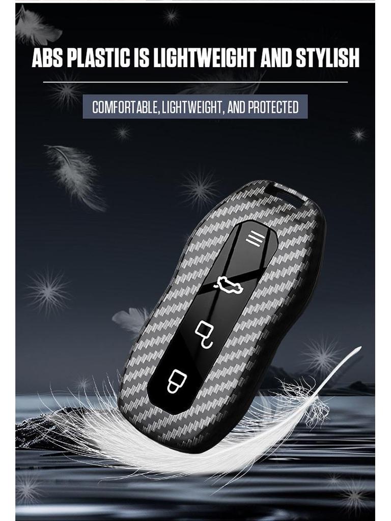 Xiaomi SU7 Ultra Second Gen Carbon Fiber Car Key Case with Card Holder & Buckle