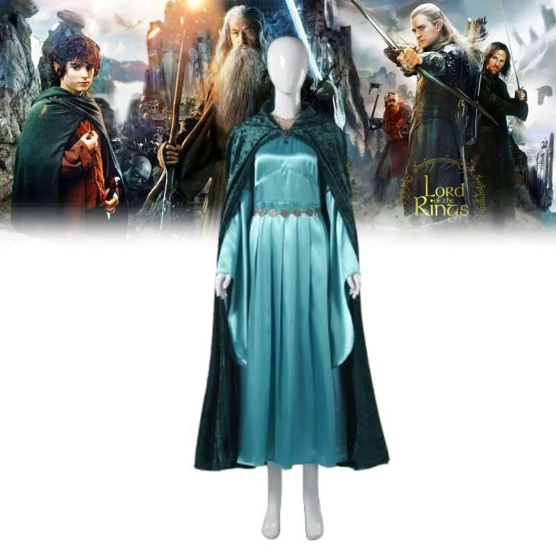 Exquisite Blue Cosplay Dress Set For Elven Princesses Perfect For Fantasy Themed Events And Celebrations