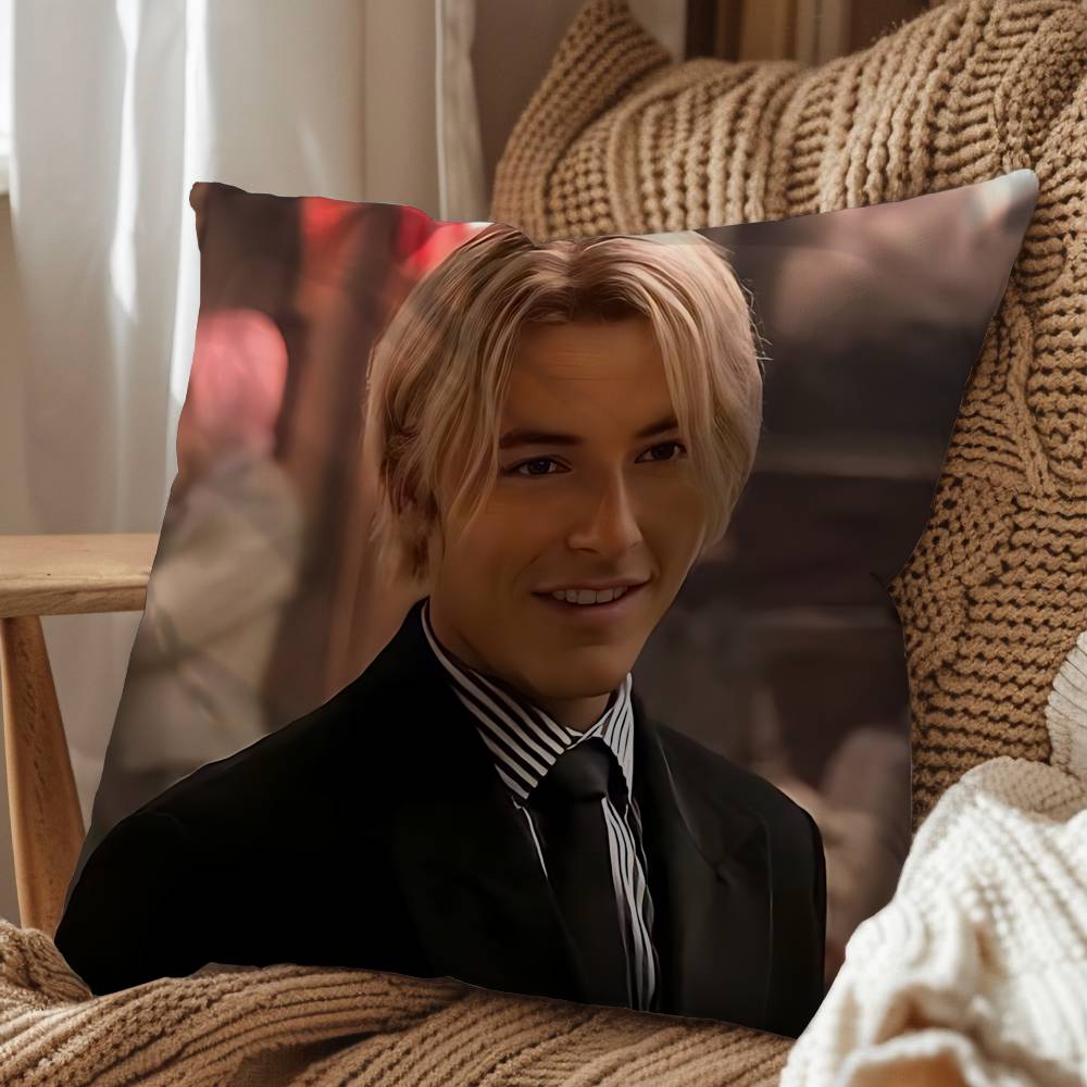 Actor Taz Skylar Long Hair Handsome Sanji Pillow Cover Living Room Sofa Cushion Cover Bedroom Room Bed Pillow Cover Decoration