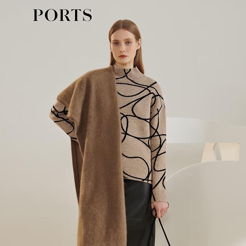 PORTS Women's Cashmere Blend Turtleneck Sweater