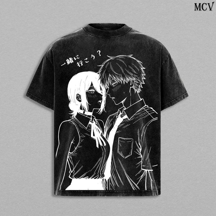 Chainsaw Man Anime Washed Oversized T-Shirt Men Women Streetwear Y2k Short Sleeve Cotton Comfortable High Quality Female Male Clothing