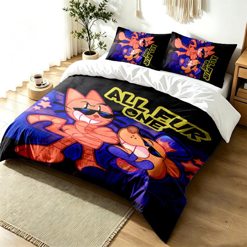 Dog Man 3pc Duvet Cover Set Simple Modern Bedding Set Wrinkle Resistant Soft Fabric All Season Use a Perfect Gift