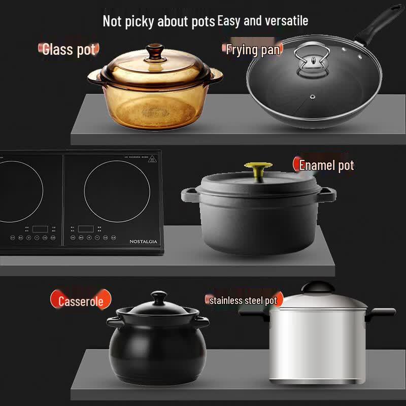 Nordic Home 3500W Dual Hob Ceramic Cooktop CN plug (adapter included)
