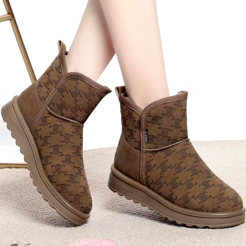 Winter new snow boots women s mother cotton shoes middle-aged and elderly women s cotton boots piled thickened versatile women s cotton shoes 41