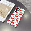 Cherry and Daisy Pattern Case for Samsung Galaxy S26 S25 S24 S23 S22 S21 S20 FE Plus Soft TPU Slim Fit Shockproof Cover