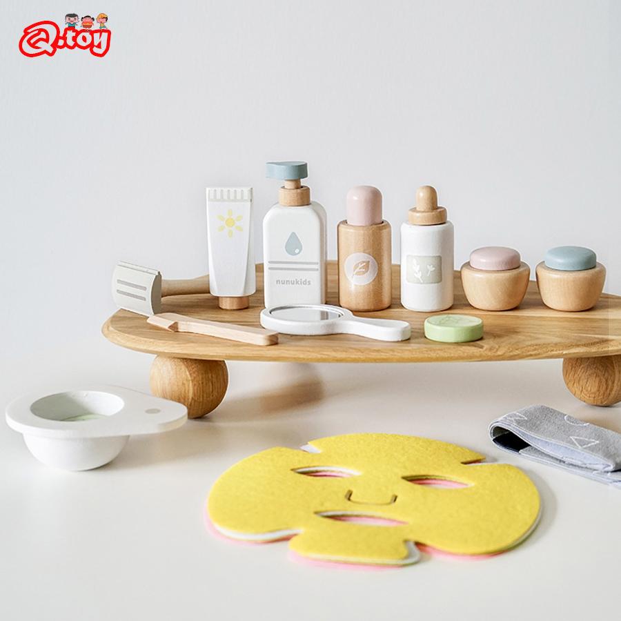Interesting Toys Girls Wooden Pretend Play Children Facial Mask Makeup Set Imitation Beauty Fashion Toy Cosmetics Set Educational Toys For Gift