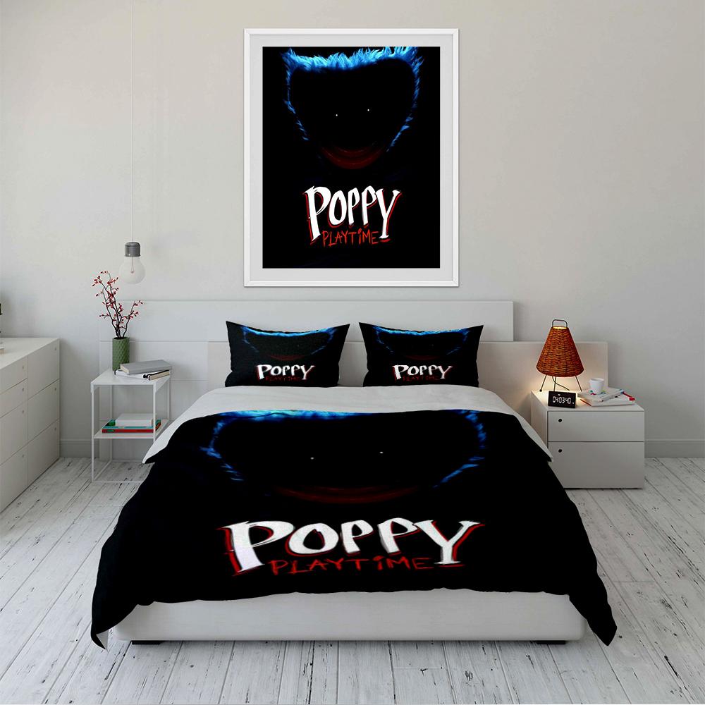 Poppy Playtime Set Biancheria da Letto Tre Pezzi Set Biancheria da Letto (1 copripiumino, 2 federe, piumino non incluso)