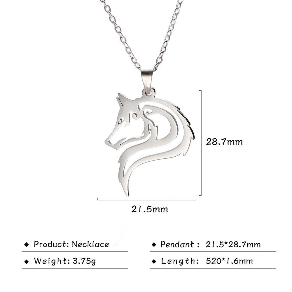 Cazador Stainless Steel Animal Pendant Necklace Cute Cat Dog Pet Whale Elephant Fish Penguin Necklaces Jewelry Gift for Women