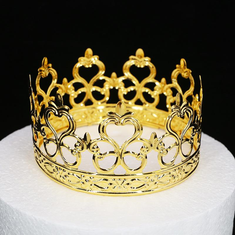Birthday cake crown baking decoration dessert holiday ornaments new iron crown decoration supplies