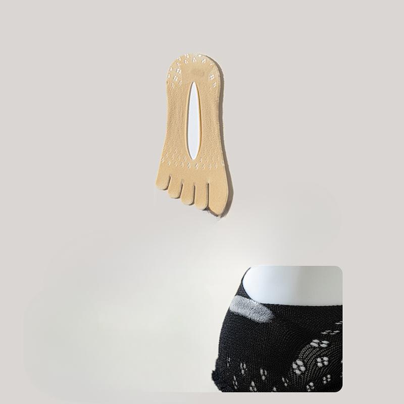 

Женские летние носки-следки из ледяного шелка с охлаждающим эффектом, невидимые, для отдыха 1 pair телесный